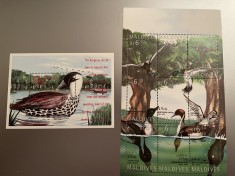 Maldives - Serie timbre pasari, fauna nestampilate MNH foto