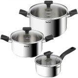 Set 6 piese vase de gatit Tefal Delicious, otel inoxidabil, inductie