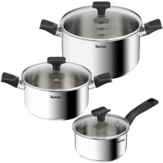 Set 6 piese vase de gatit Tefal Delicious, otel inoxidabil, inductie