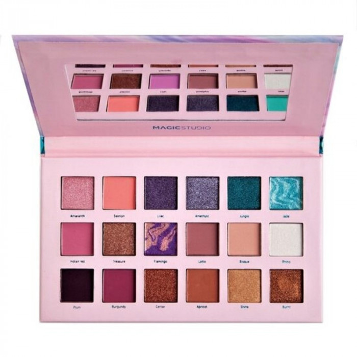 Paleta fard de pleoape Sweet Pastel Magic Studio, 18 culori, oglinda inclusa, 3 ani+