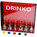 Joc de baut gravitational flippy, pentru petreceri, interactiv, pana la 6 jucatori, pahare de shot incluse, 25.5 x 6.7 x 27.5 cm, rosu