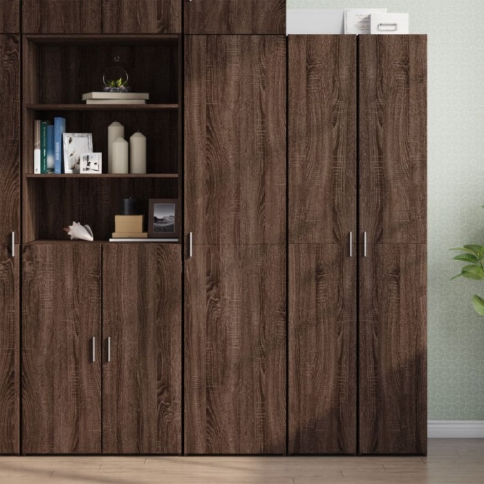 vidaXL Dulap &icirc;nalt, stejar maro, 45x42,5x185 cm, lemn prelucrat