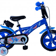 Bicicleta pentru baieti Disney Stitch, 12 inch, culoare albastru, frana de mana PB Cod:31282-DR