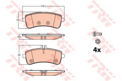 Set placute frana,frana disc MERCEDES S-CLASS Cupe (C217) (2014 - 2016) TRW GDB2079 foto