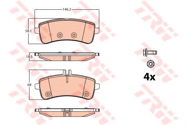 Set placute frana,frana disc MERCEDES S-CLASS Cupe (C217) (2014 - 2016) TRW GDB2079