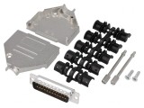 Conector D-Sub 25-Pin Mufă Tată pentru Lipire Neagră