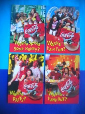 HOPCT LOT NR 1143 RECLAMA COCA COLA - 4 CARTI POSTALE-NECIRCULATE&#039;&#039;