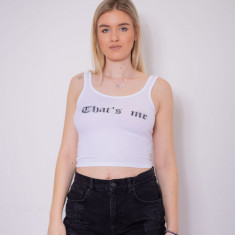 Top cu imprimeu text "That's me" Pull&Bear