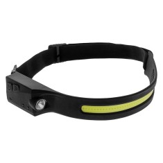 Lanterna frontala reincarcabila USB Type-C, LED COB, senzor de miscare, 6 moduri de iluminare, 350 lm, raza 50 m &sup2;, rezistenta la socuri si apa, banda