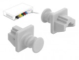 Set 10 buc protectie impotriva prafului pentru RJ45 Albe, Delock 86507