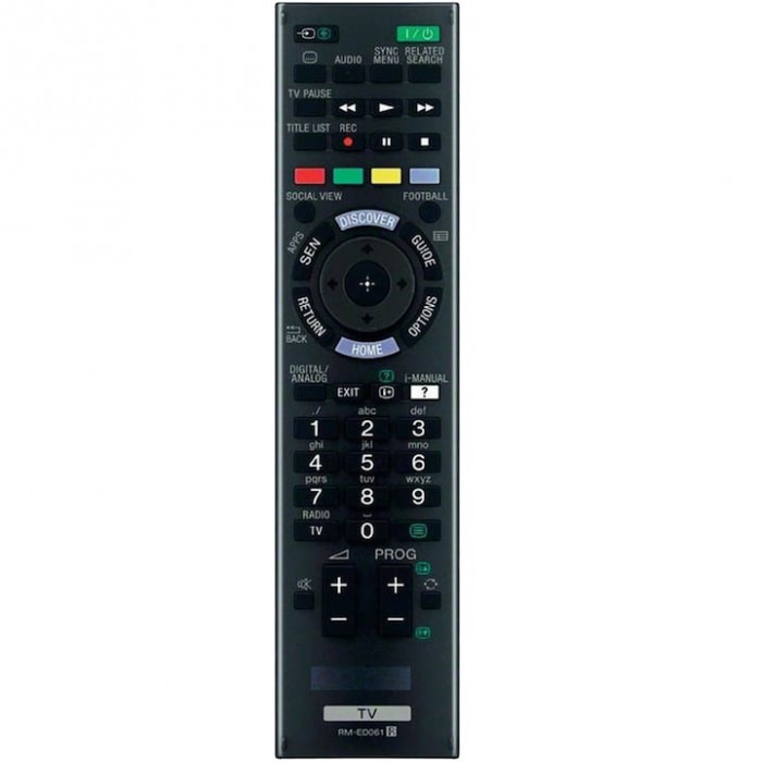 Telecomanda pentru LED Sony RM-ED061, neagra cu functiile telecomenzii originale