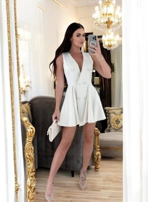 Rochie Tip Sarafan cu Nasturi Aurii foto