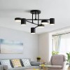 Lustra LED GALIOS , 72W, 6 Elemente, lumina Rece/Calda/Neutra, Negru, Alessandro DESIGN