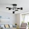Lustra LED GALIOS , 72W, 6 Elemente, lumina Rece/Calda/Neutra, Negru
