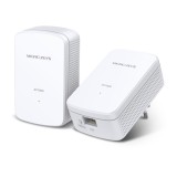KIT ADAPTOR si AMPLIFICATOR POWERLINE MERCUSYS, tehnologie AV2, AV1000, pana la 1000 mBPS, RJ-45 x 1 porturi 10/100/1000 Mbps, 2 buc, &quot;MP500 KIT&quot; (tim