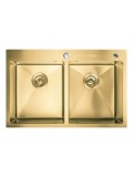 Chiuveta bucatarie handmade SanDonna HD7850DR Auriu Inox 780x500x230 mm
