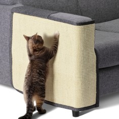 Protectie impotriva zgarieturilor pentru Pisici, 50x70 cm, Sisal, Gri, 47363.01
