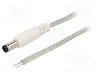 Cablu alimentare DC, DC 5,5/2,5 mufa, DC 5,5/2,5 soclu, transparent, 1m, BQ CABLE - DC.EXT.8610.0100