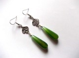 Cercei agate verde crud 46287