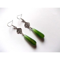 cercei agate verde crud 46287