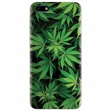 Husa silicon pentru Huawei Y5 2018, Green Leaf Pattern
