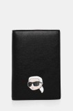 Karl Lagerfeld husa de pasaport culoarea negru, A1W32085