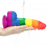 Dildo Clasic Cu Ventuza Prider, Multicolor, 20.5 cm, Lovetoy