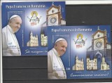 ROMANIA 2019 LP 2241 LP 2241 a EMISIUNE COMUNA ROMANIA - VATICAN SI VATICAN - ROMANIA VIZITA APOSTOLICA A PAPEI FRANCISC IN ROMANIA MNH COLITA