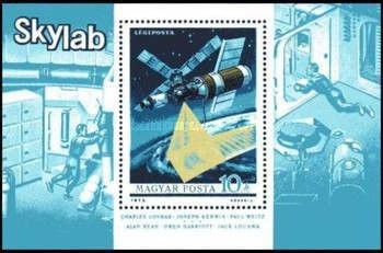 Ungaria 1973 - Statia spatiala Skylab, colita neuzata foto