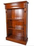 Biblioteca din lemn mahon cu trei rafturi MAR214