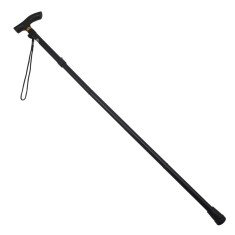 Baston flexibil pentru locomotie IdeallStore&reg;, Special Help, extensibil, aluminiu, 92 cm, negru