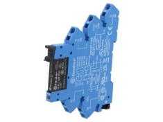 Releu interfață FINDER 38.61 24VDC 6A 250VAC pentru șină DIN