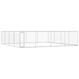 Padoc pentru caini de exterior, 760x760x185 cm, otel galvanizat