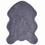 vidaXL Covor Faux din L&acirc;nă de oaie Antracit 60 x 90 cm Poliester 42021607
