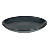 Farfurie Ceramică, Glaze, Albastru/Negru, 20.5cm, Textură Lucioasă, Margine &Icirc;nchisă, Oem