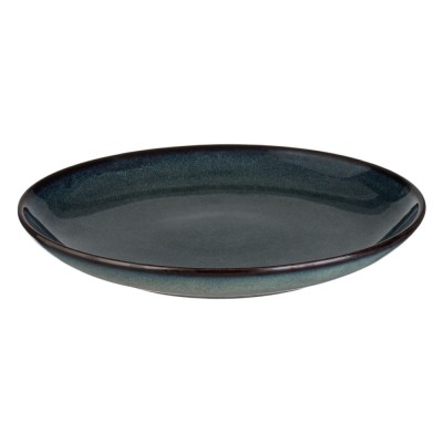 Farfurie Ceramică, Glaze, Albastru/Negru, 20.5cm, Textură Lucioasă, Margine &amp;Icirc;nchisă foto