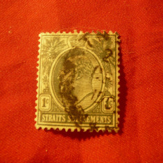 Timbru Straits Settlements 1903 R.Edward VII , 1Cverde stampilat