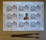 Emisiune comuna Romania - Ordinul Suveran Militar din Malta, minicola de 8 timbre si 1 vinieta 2012 LP 1961e
