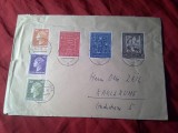 Plic special francat cu seria 1300 Ani Willibrord Luxemburg 1958 + 3 val. uzuale