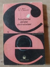 Intretinerea uleiului electroizolant- I. S. Aptov, M. V. Homeakov