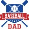 Sticker decorativ, Baseball, Albastru, 60 cm, 7070ST-2