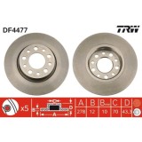 Set discuri frana spate TRW Alfa Romeo 159 (939) 2005-2012 159 Sportwagon Brera (939) 01.06-05.11 Giulietta 04.2010- Spider (939) 03.06-03.11; Fiat 5