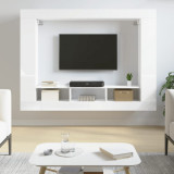Comodă TV, alb extralucios, 152x22x113 cm, lemn prelucrat, vidaXL