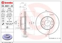 BREMBO 09.8931.21 PRIME LINE - UV Coated Disc frana