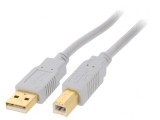 Cablu USB 2.0 A-B Aurit 1m Gri