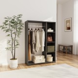 Dulap pentru haine deschis Nesbyen, antracit, 90 x 126 cm