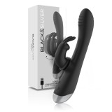 Vibrator BLACK&amp;SILVER Adam, 10 functii de vibrare si stimulator tip rabbit