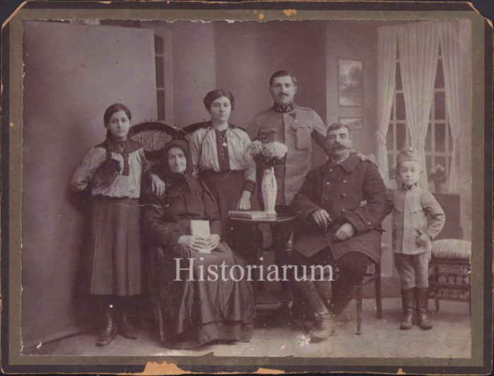 HST P2/354 Poză militar austro-ungar + copil &icirc;n uniformă militară Transilvania
