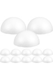 Set de 15 bile din spumă jumătate, 9 cm, netede, rotunde, din polistiren, bile din spumă semicirculare, M
