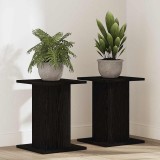 VidaXL Suport plante, 2 buc., stejar negru, 30x30x40 cm lemn prelucrat